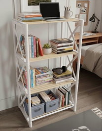 Hanah Home Estantería multiusos Pls Room 4 - Blanco